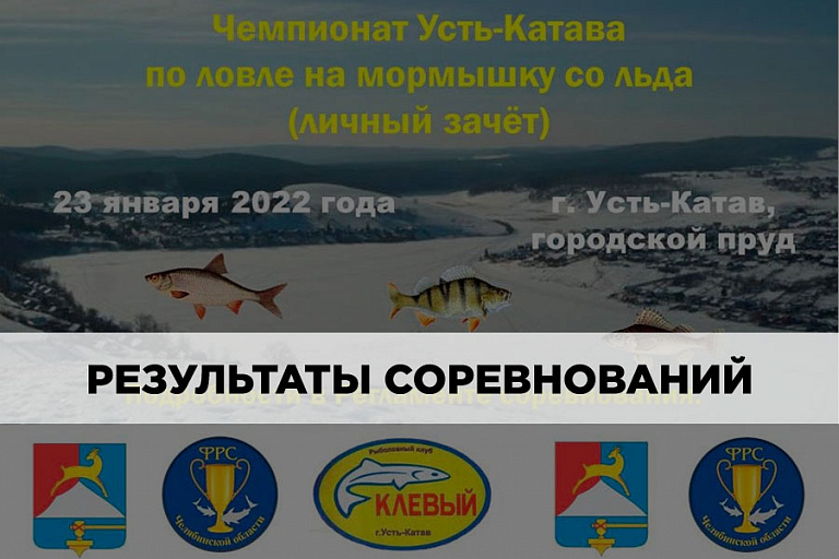 Результаты чемпионата Усть-Катавского городского округа по ловле на мормышку со льда 23 февраля 2022 года
