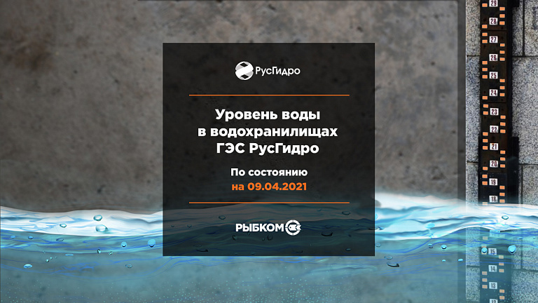 Уровень воды в водохранилищах на реках России на 09.04.2021