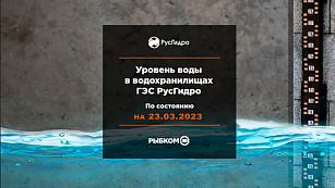 Уровень воды в водохранилищах и на реках России на 23.03.2023