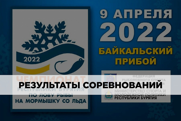 Результаты чемпионата Республики Бурятия по ловле на мормышку со льда 9 апреля 2022 года