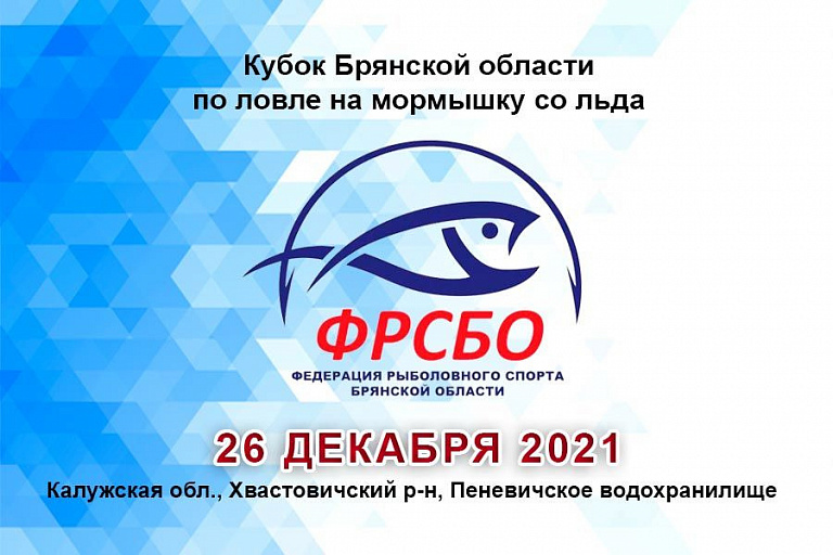 Кубок Брянской области по ловле на мормышку со льда пройдет 26 декабря 2021 года