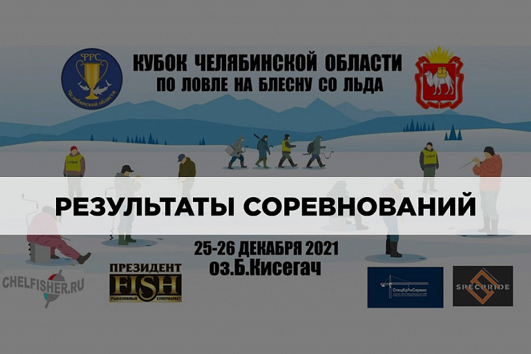 Результаты Кубка Челябинской области по ловле на блесну со льда 25-26 декабря 2021 года