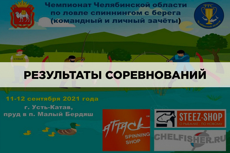 Результаты Чемпионата Челябинской области по ловле спиннингом с берега  11-12 сентября 2021 года 