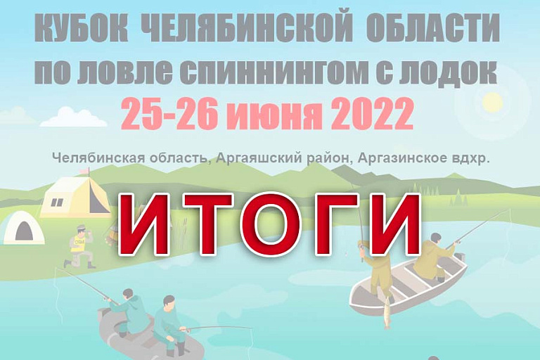 Итоги кубка Челябинской области по ловле спиннингом с лодок 25-26 июня 2022 года