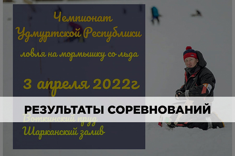 Результаты Чемпионата Удмуртской республики по ловле на мормышку со льда 3 апреля 2022 года 