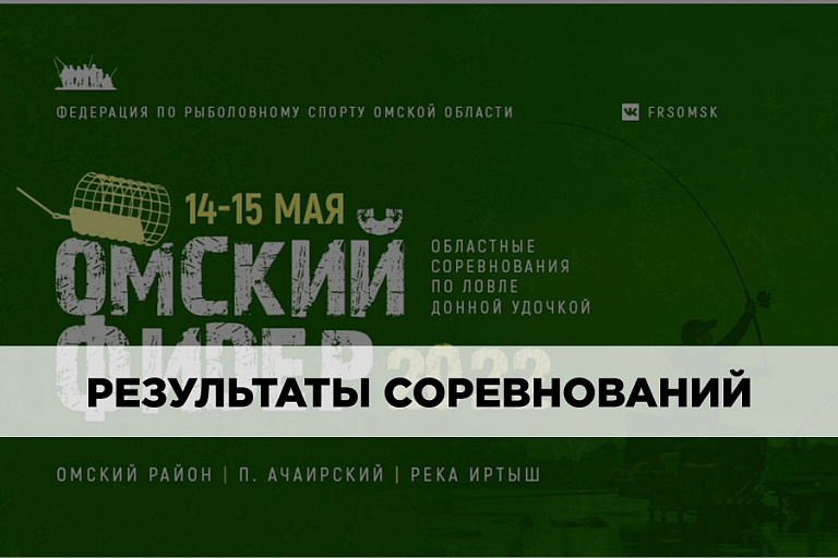 Результаты Областных соревнований "Омский фидер" по ловле донной удочкой 14-15 мая 2022 года